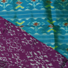 4382 pure pochampally silk magenta saree with rama green boarder