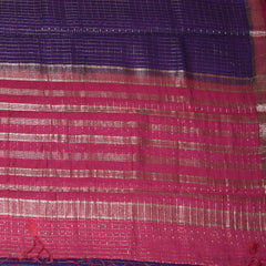 4368 purple semi tussur georgette saree