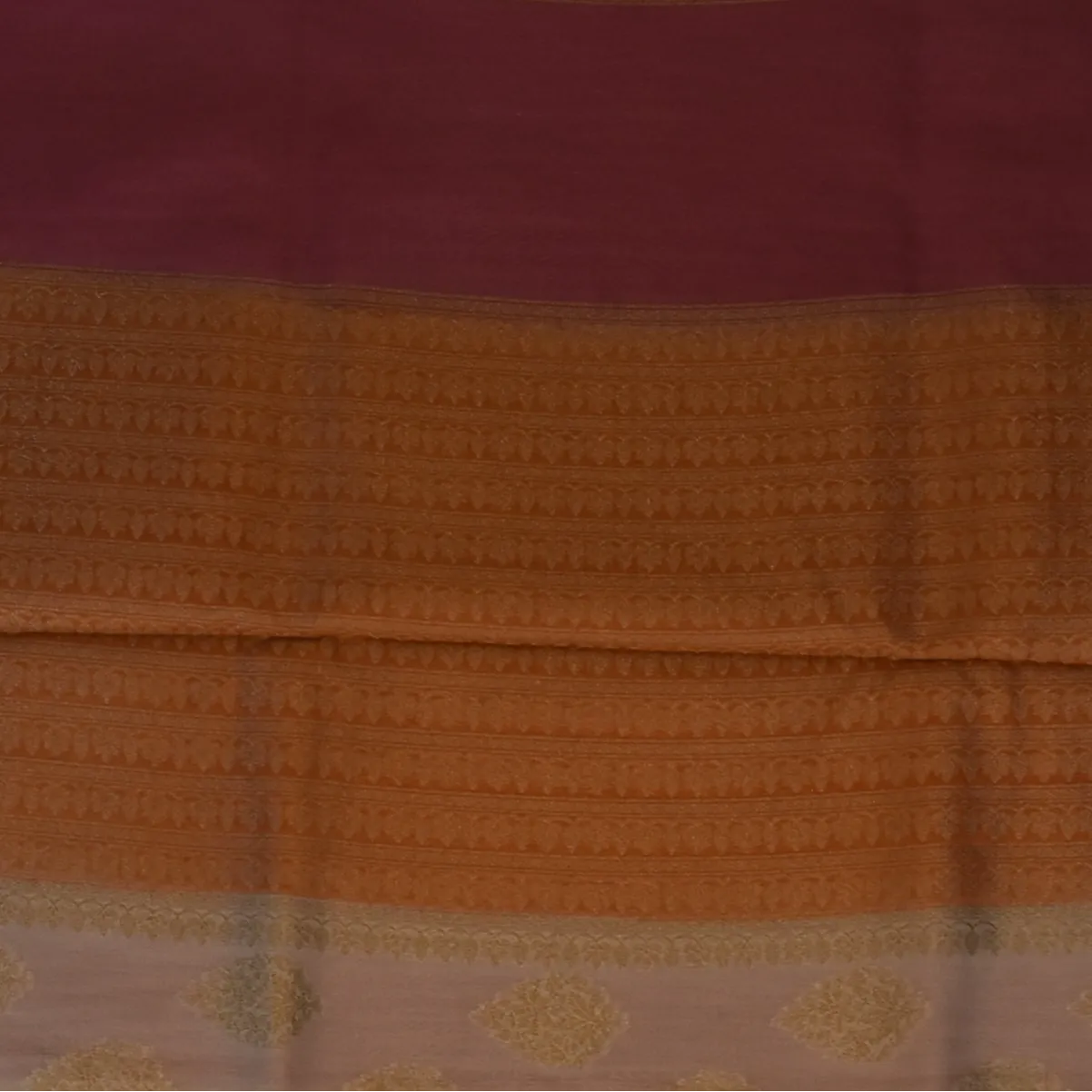 Banarasi Rangkat Cotton Khaki Brown Saree with Blouse