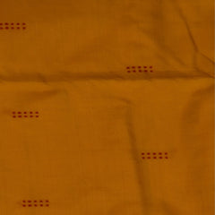 Kanchivaram silk Golden Amber Saree with Blouse