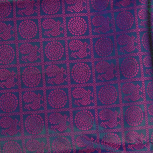 Kanchipuram Silk Violet Purple Saree with Blouse