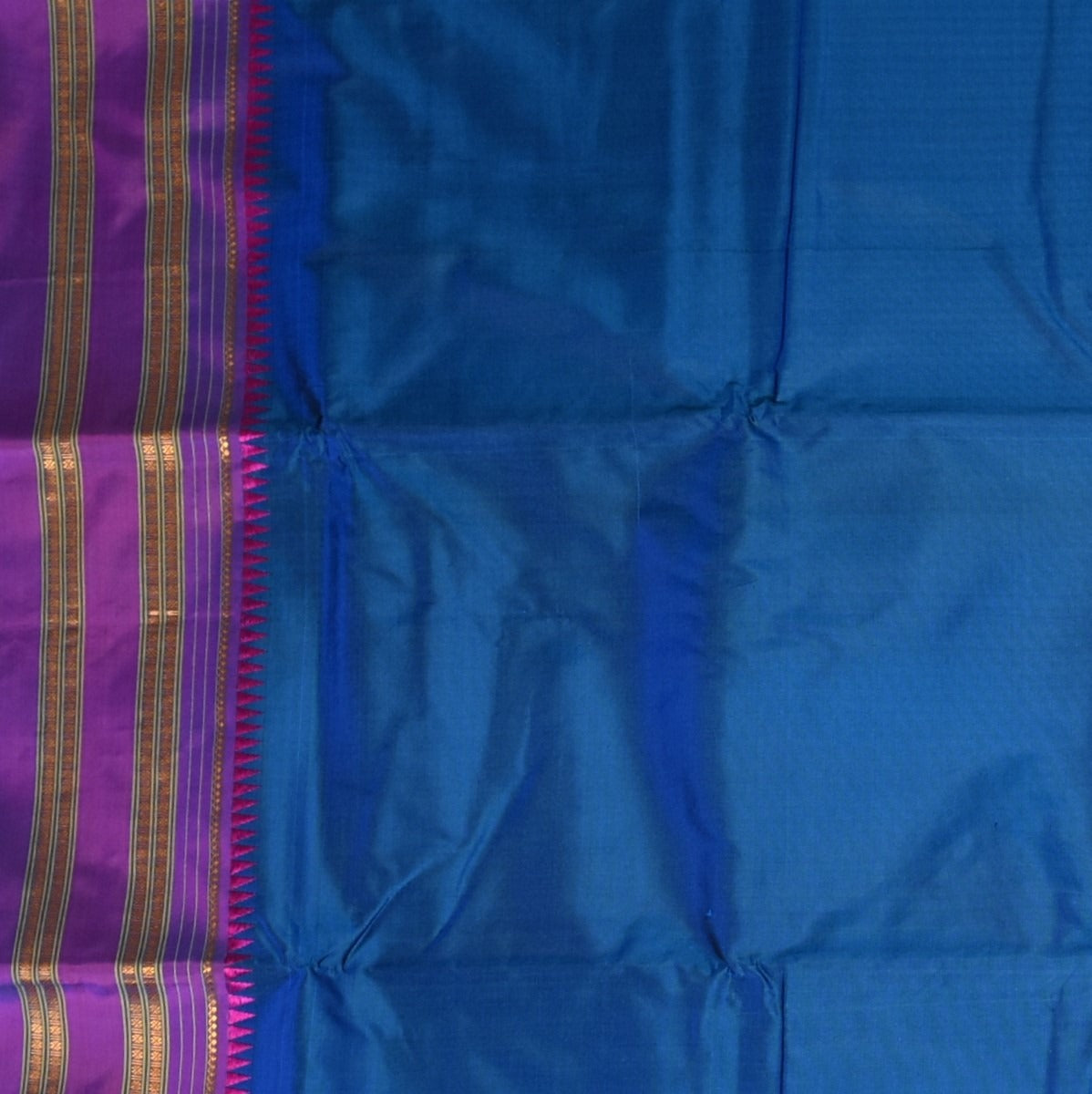 Ilkal Silk Ocean Blue Saree with Blouse