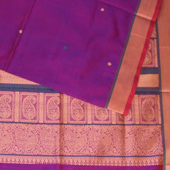 Pure Cotton Silk Dark Pink Saree With Thread Work Border