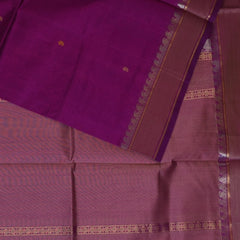 Pure Silk Dark Pink Saree With Zari Border
