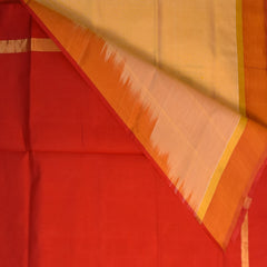 silk cotton cream saree with red boarder