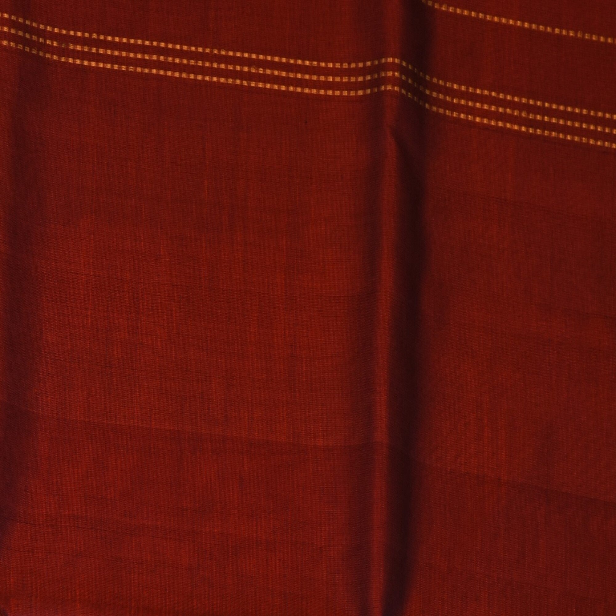 Silk cotton maroon saree with jari boarder
