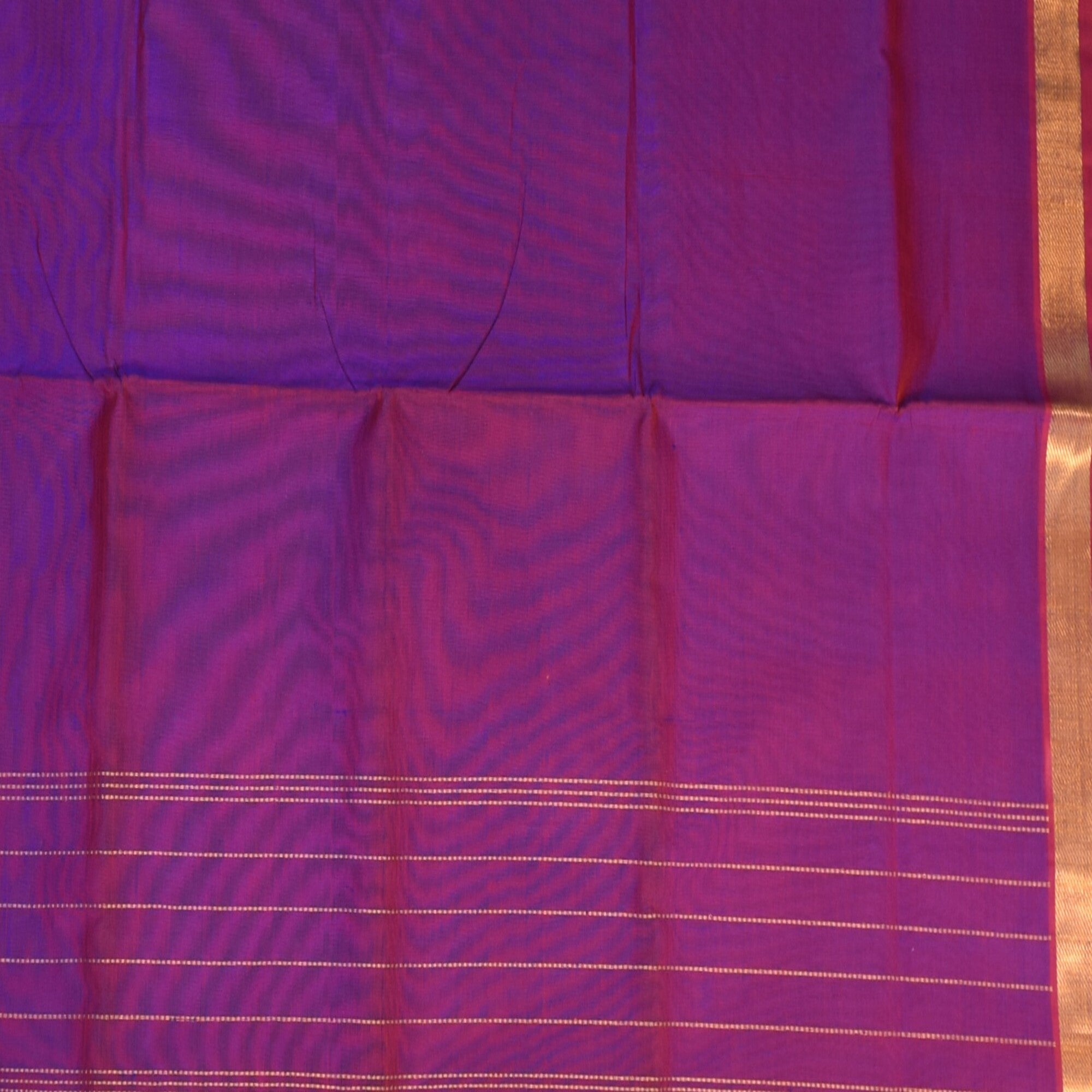 Silk cotton shot grape wine saree with blouse
