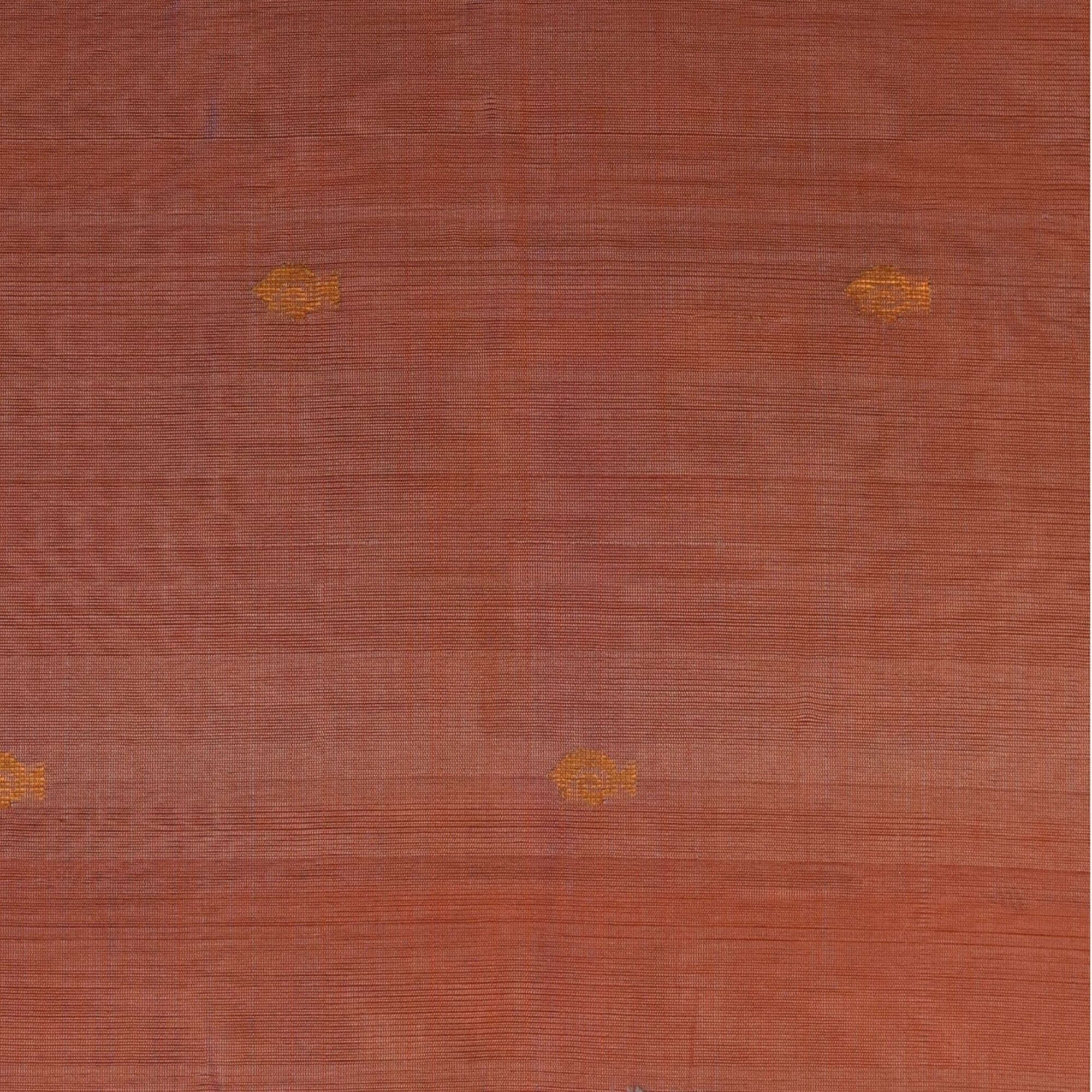 Silk cotton peach saree with silver boarder