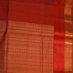 Silk cotton navy  blue saree with jari boarder