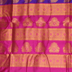 Ilkal Pure Silk Purple Saree With Zari Border