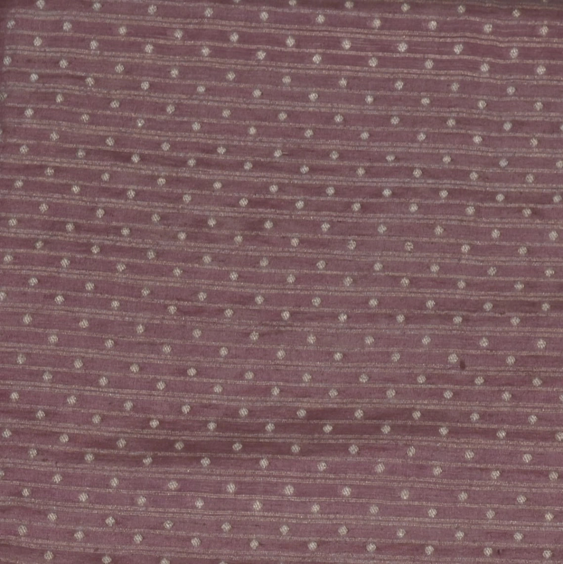 Mauve Benares Linen Silk Saree with Silver Jari Border