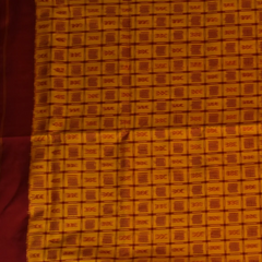 Pochampally ikkat Amber Saree with Blouse