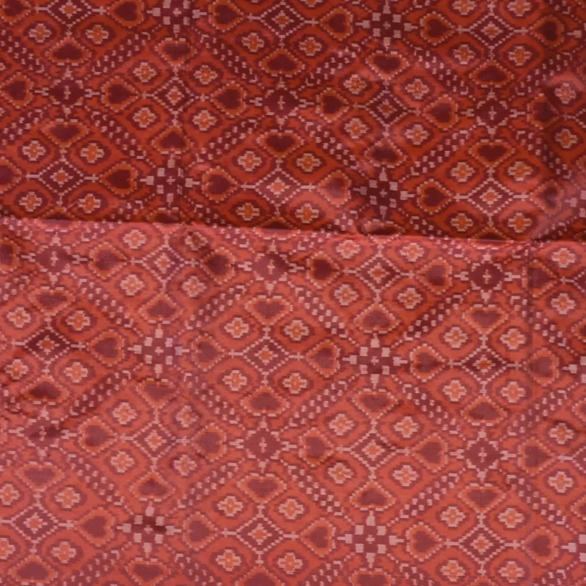 Pochampally ikkat Clay Brown Saree with Blouse