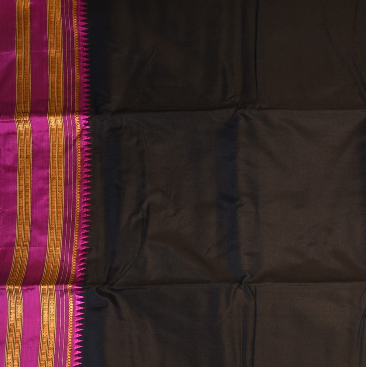 Ilkal Silk Onyx Black Saree with Blouse