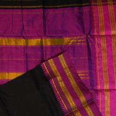 Ilkal Silk Onyx Black Saree with Blouse