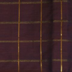 Ilkal Silk Cotton Brown Saree With Yellow Border