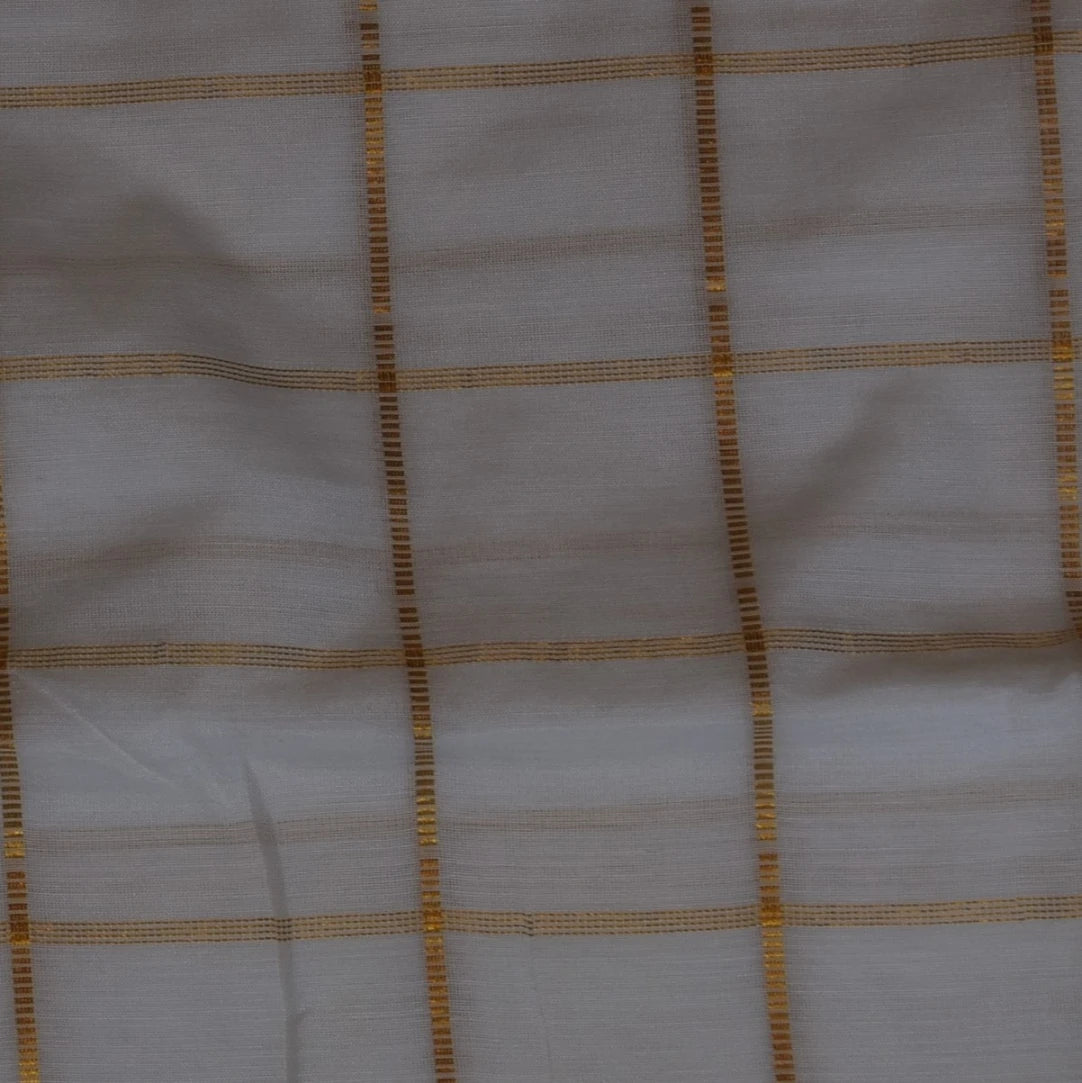 Ilkal Silk Cotton White Saree With Green Border