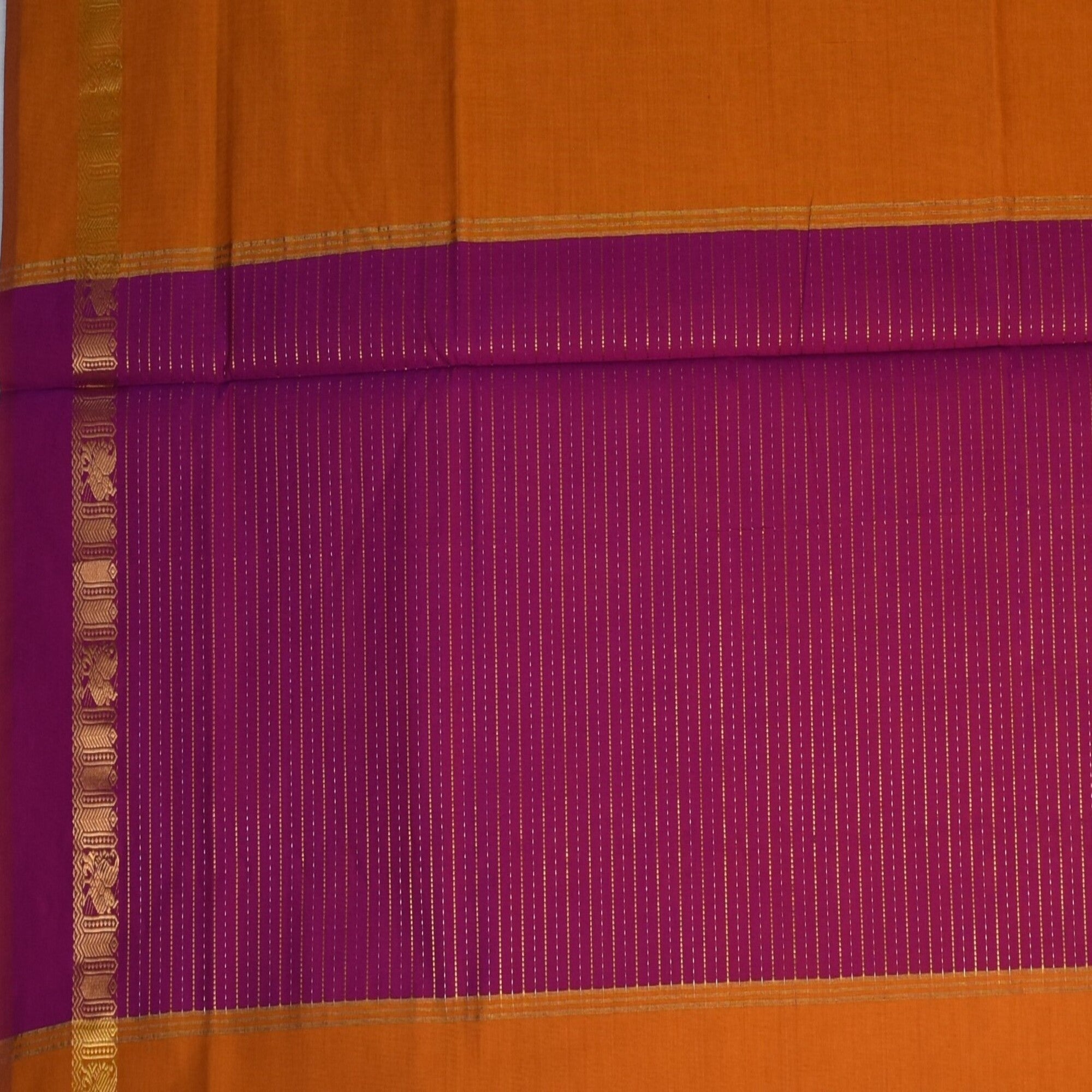 semi cotton pink saree gold jari boarder
