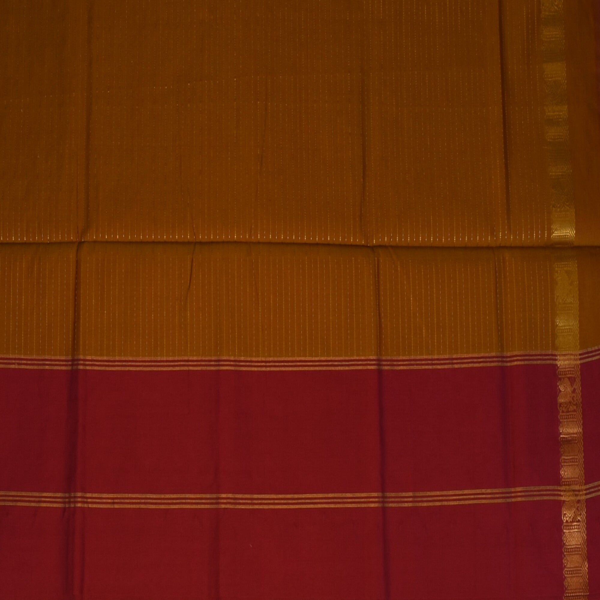 semi cotton mustard saree with blouse