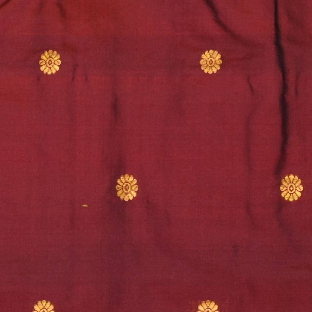 Ilkal Gadwal Silk Paithani Pallu Maroon Saree Jari Boarder with Blouse