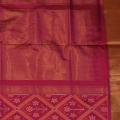 Pochampally ikkat Ruby Red Saree with Blouse