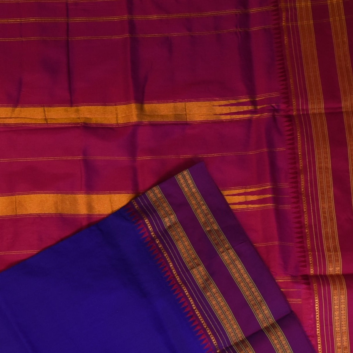 Ilkal Silk Royal Violet Saree with Blouse