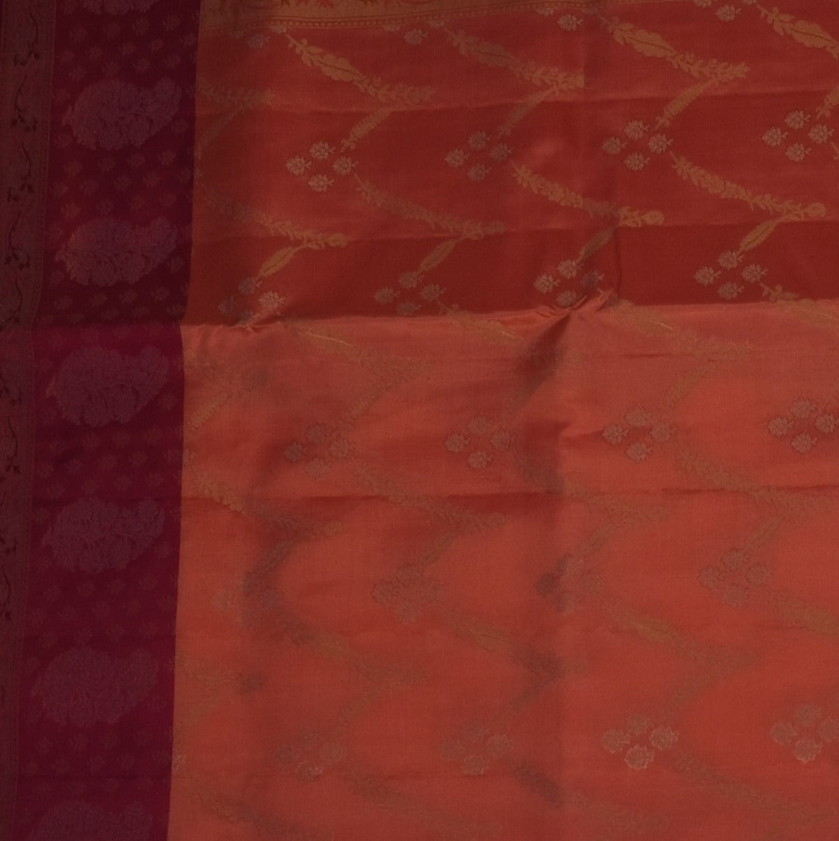 Pure silk Crimson Burgundy Saree with Blouse