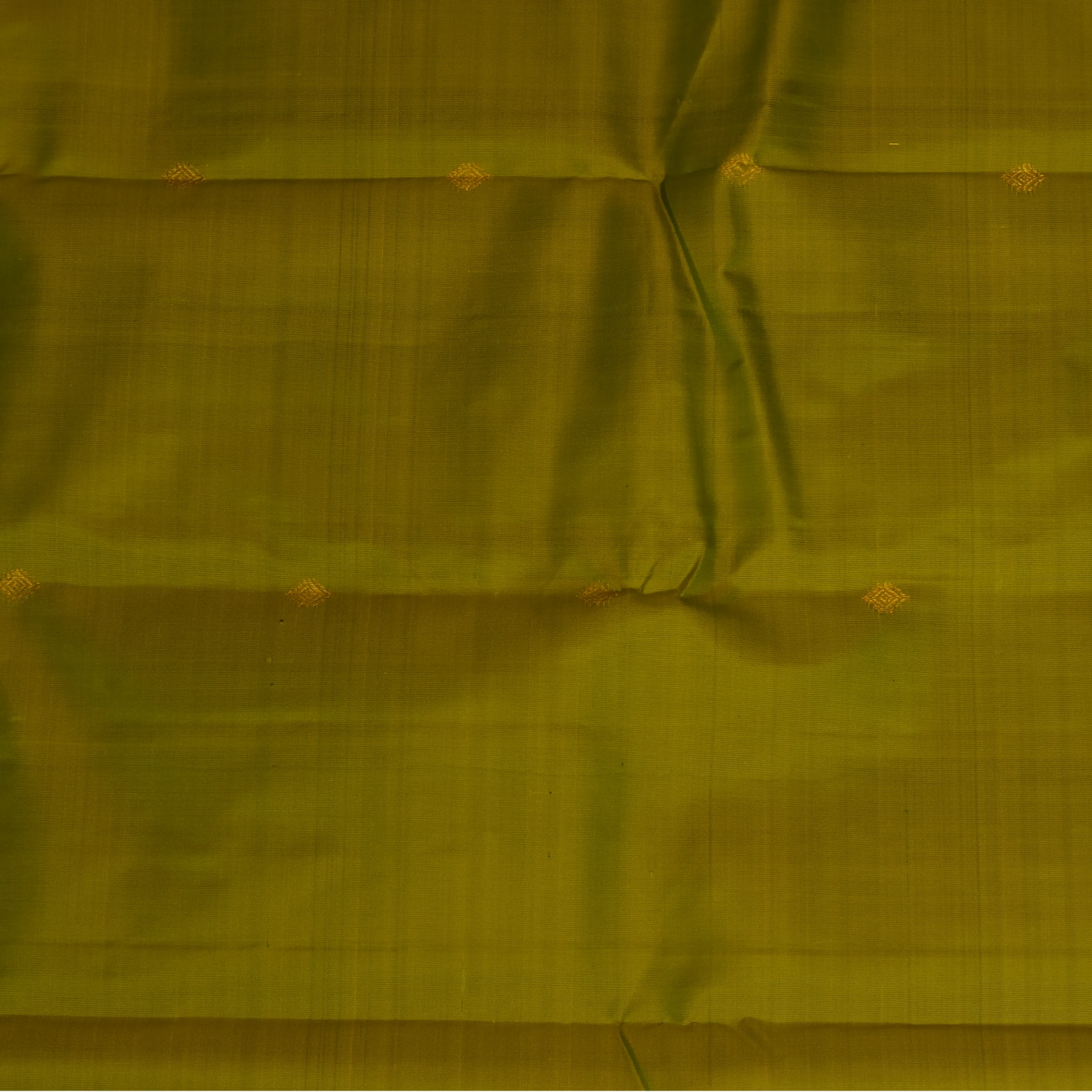 Kanchipuram Silk Olive Green Saree with Blouse