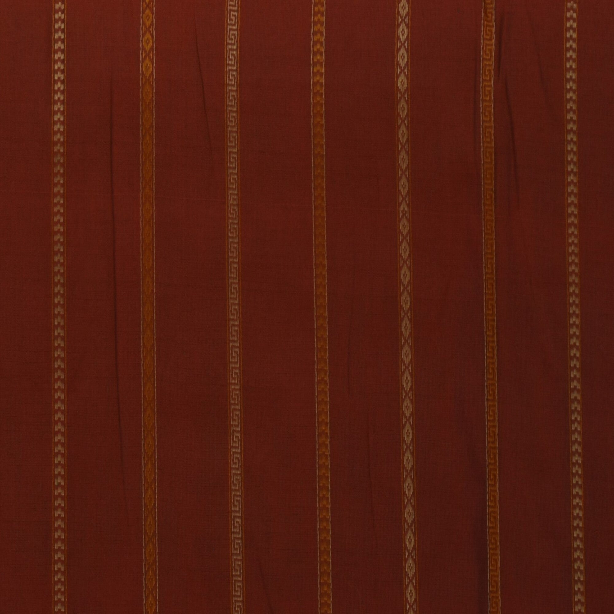 Semi cotton Red saree with gap boarder