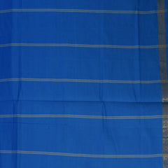 semi cotton beige saree with blue boarder