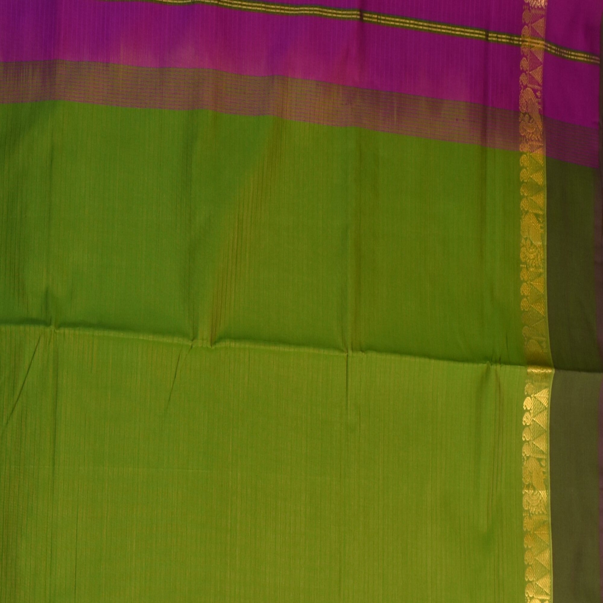 semi cotton green saree with dark green boarder