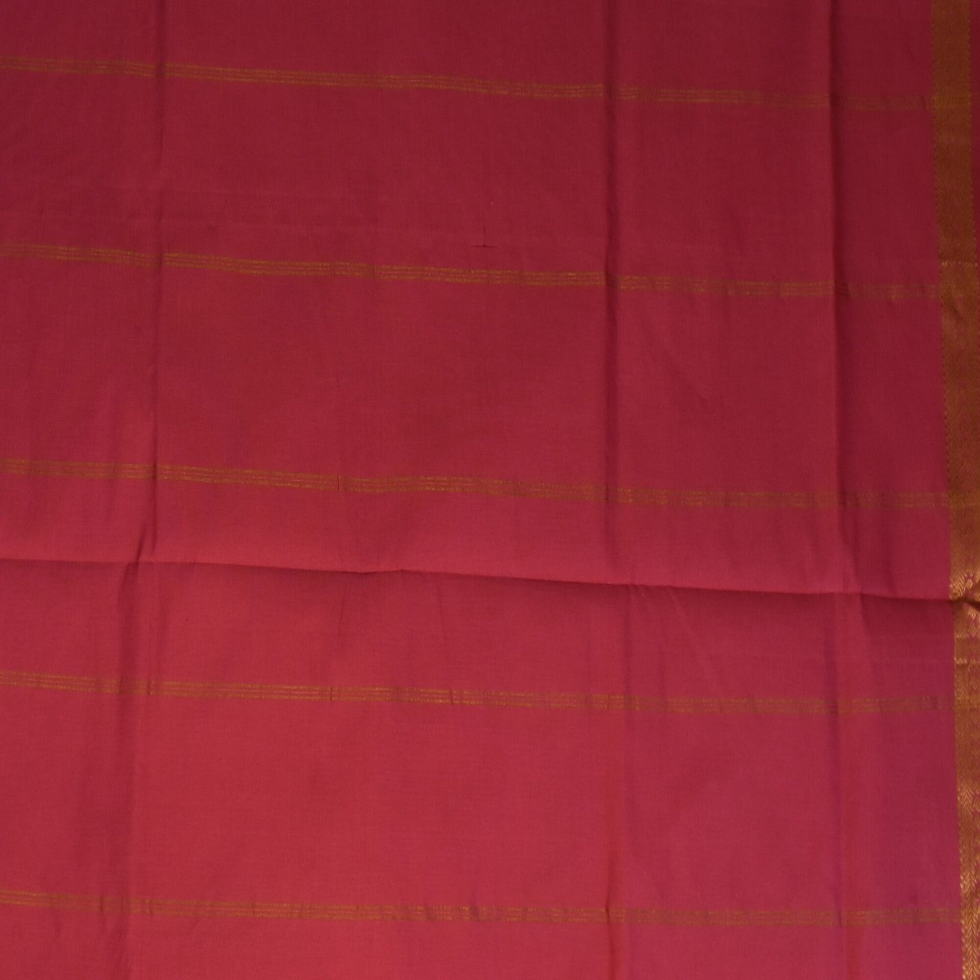 Semi Cotton Cream saree with baby pink boarder