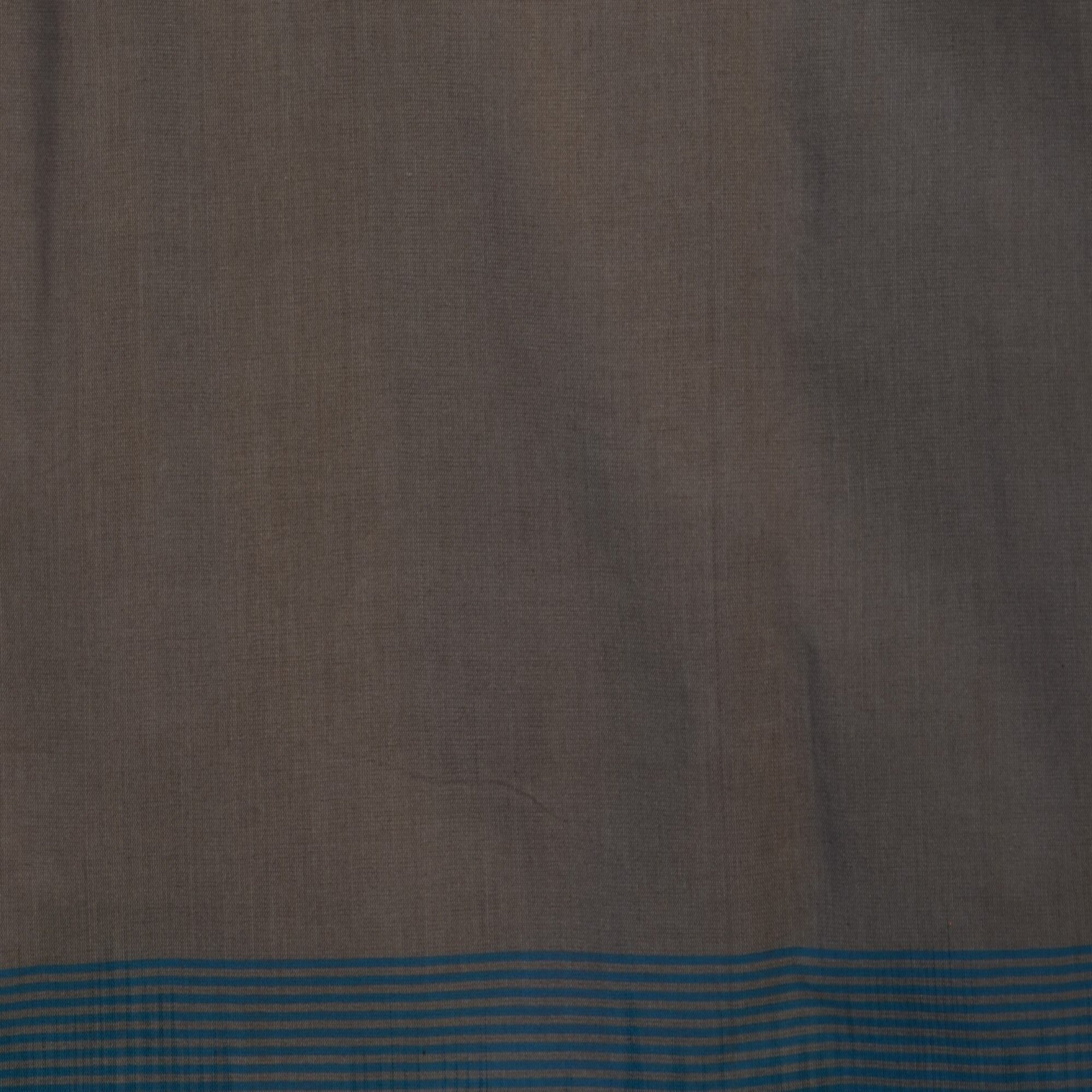 Semi Cotton Gray saree with Gold Jari Boarder.
