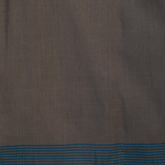 Semi Cotton Gray saree with Gold Jari Boarder.