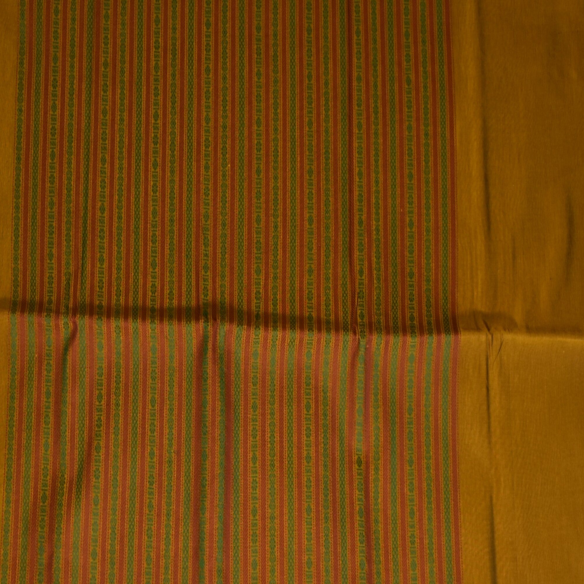 Silk cotton mehandi green saree with blouse