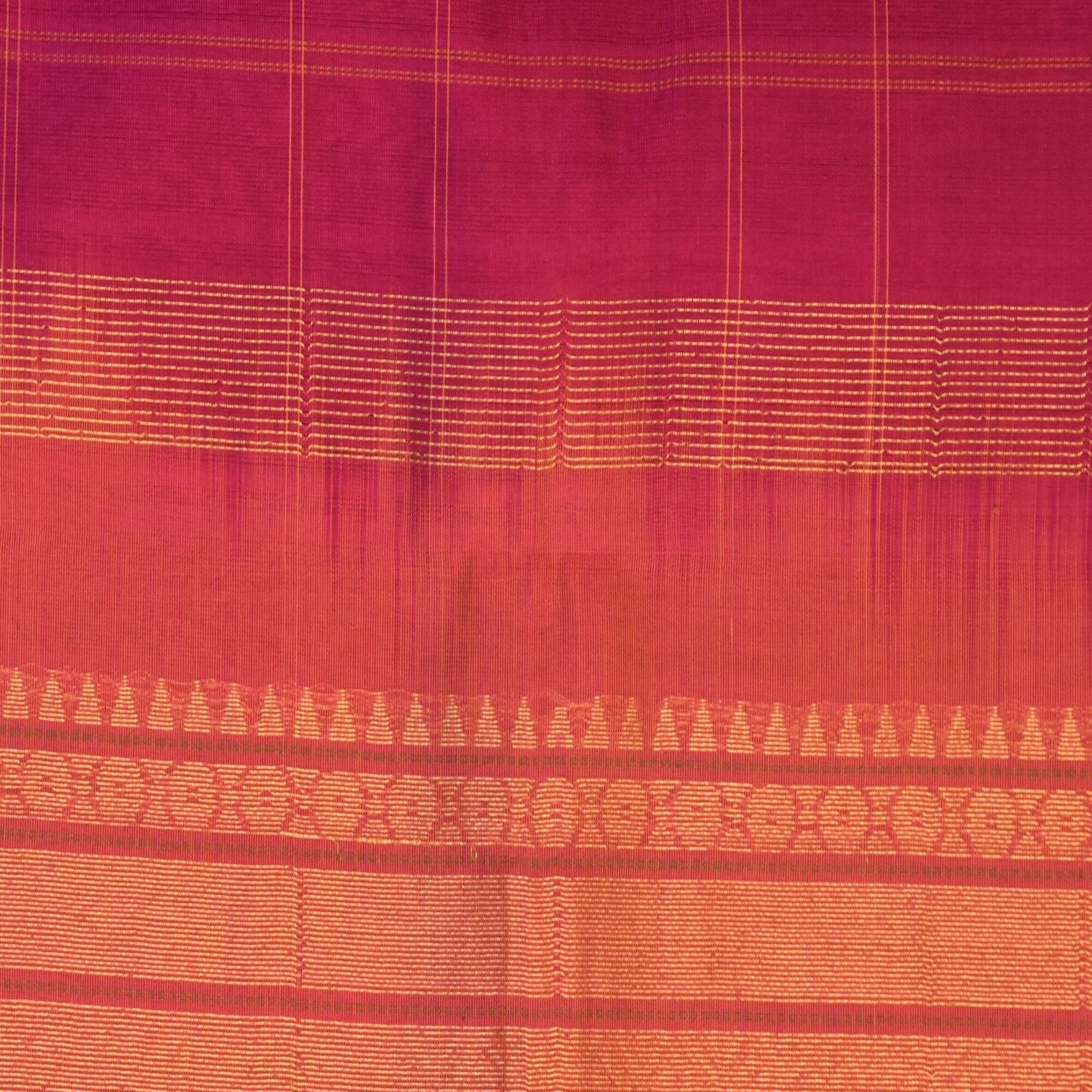 Silk cotton pink saree with jari boarder