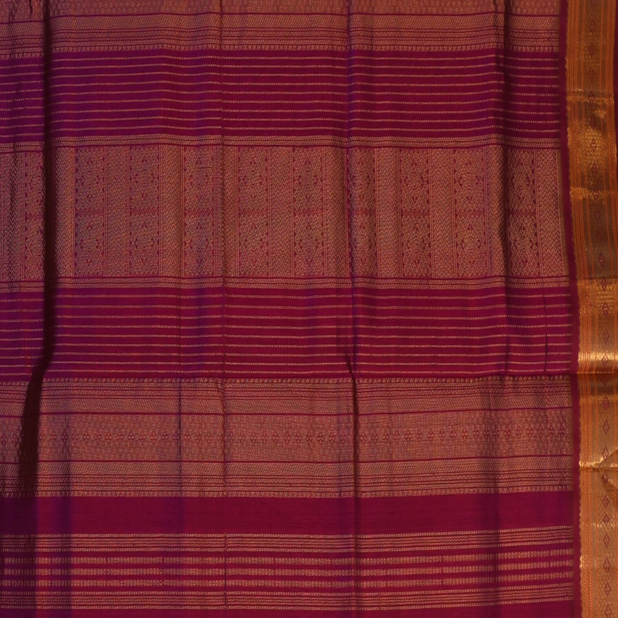 Silk cotton black saree with jari boarder