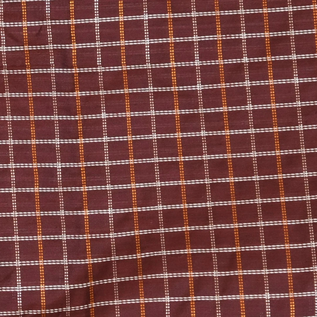 Ilkal Cotton Silk Brown Saree With Mustard Border