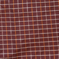 Ilkal Cotton Silk Brown Saree With Mustard Border