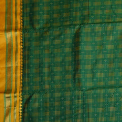 Ilkal Cotton Silk Green Saree With Mustard Border