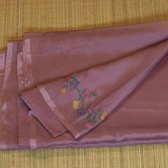 Earthy Russet Georgette Saree with Contemporary Charm