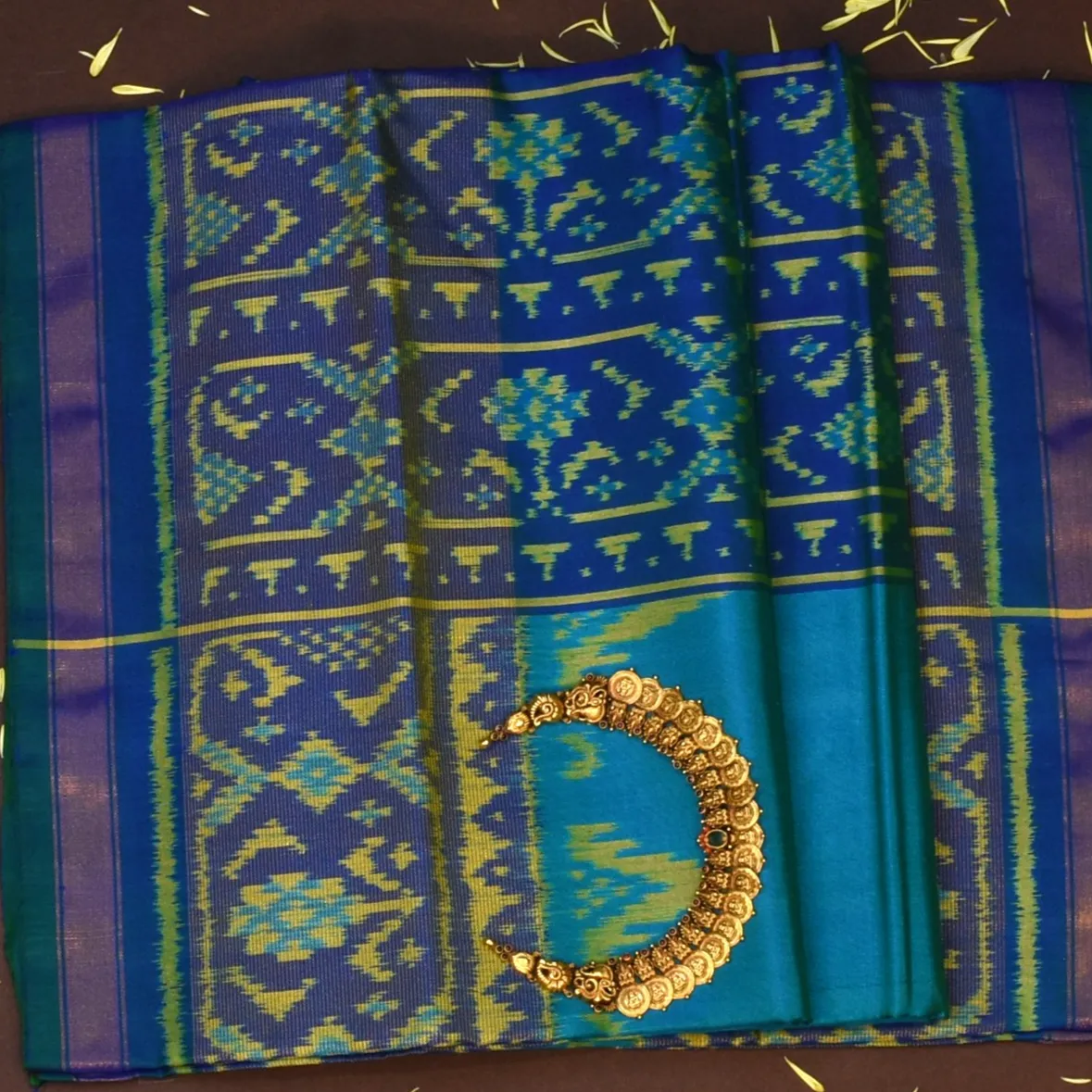 Rajkot Patola Royal Blue Saree with Blouse