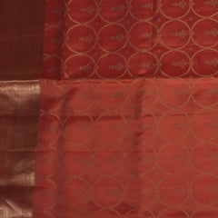 Pure silk Scarlet Red Saree with Blouse