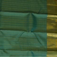 Kanchipuram Silk Teal Saree with Blouse