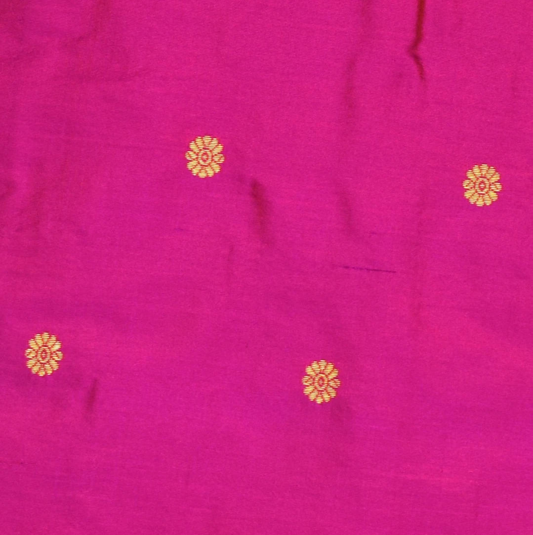 Ilkal Gadwal Silk Paithani Pallu Pink Saree Jari Boarder with Blouse