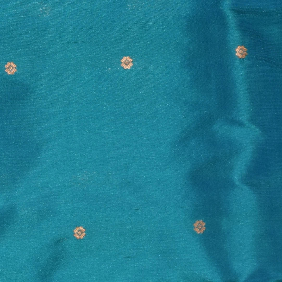 Ilkal Gadwal Pure Silk Blue Saree With Red Border