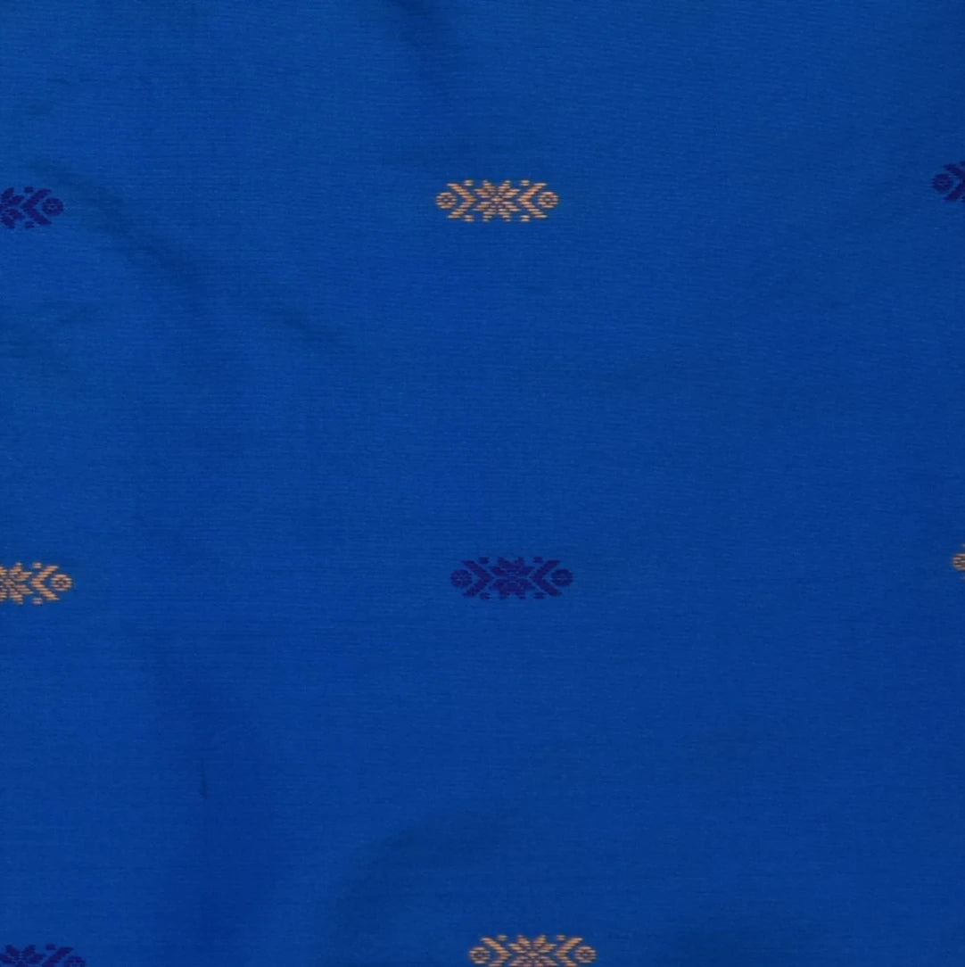 Ilkal Pure Silk Blue Saree With Violet Border