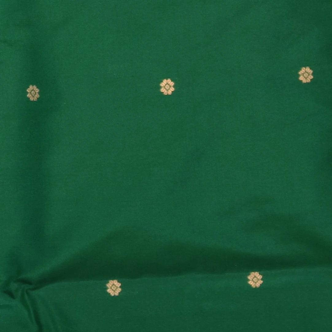 Ilkal Pure Silk Green Saree With Red Border