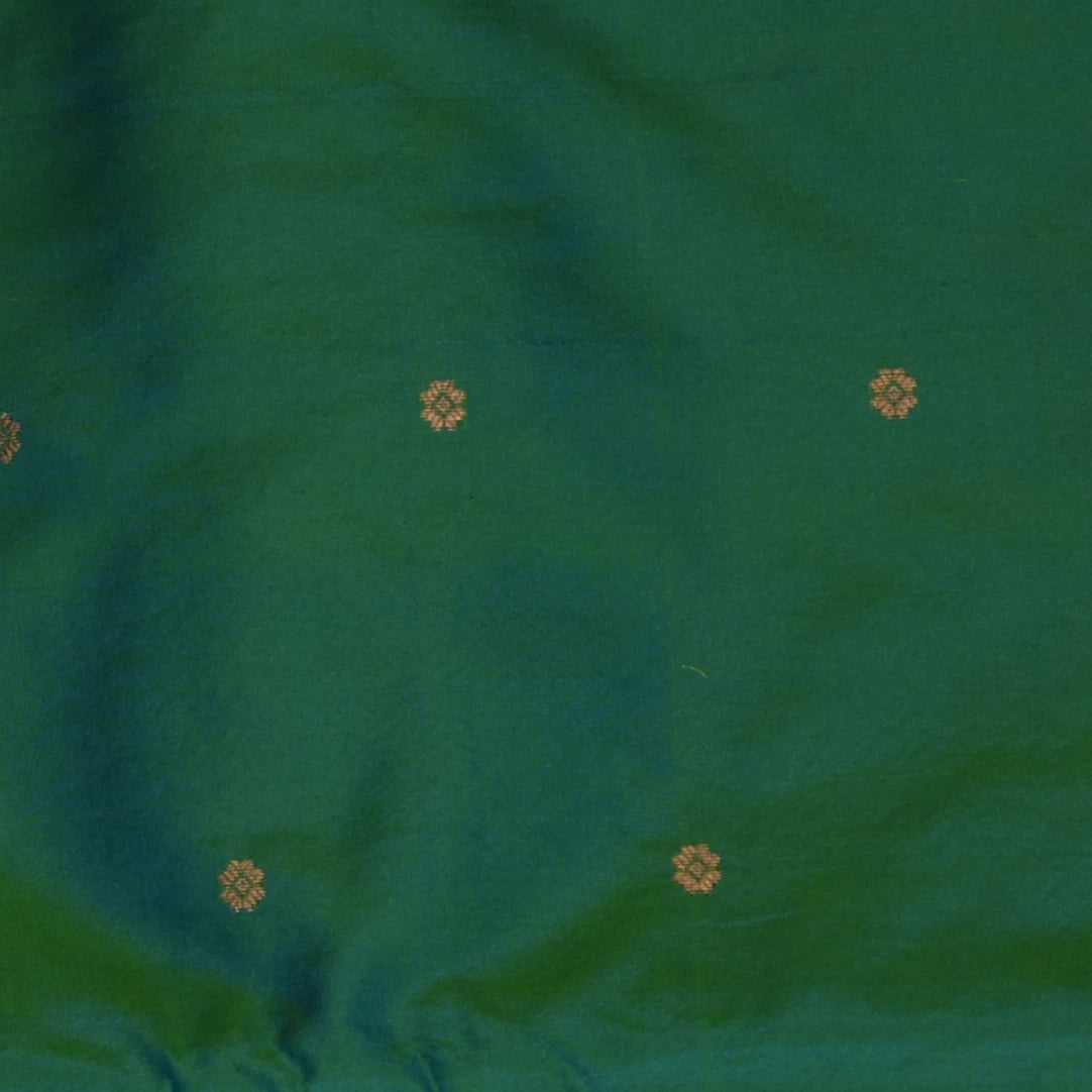 Ilkal Pure Silk Green Saree With Pink Border