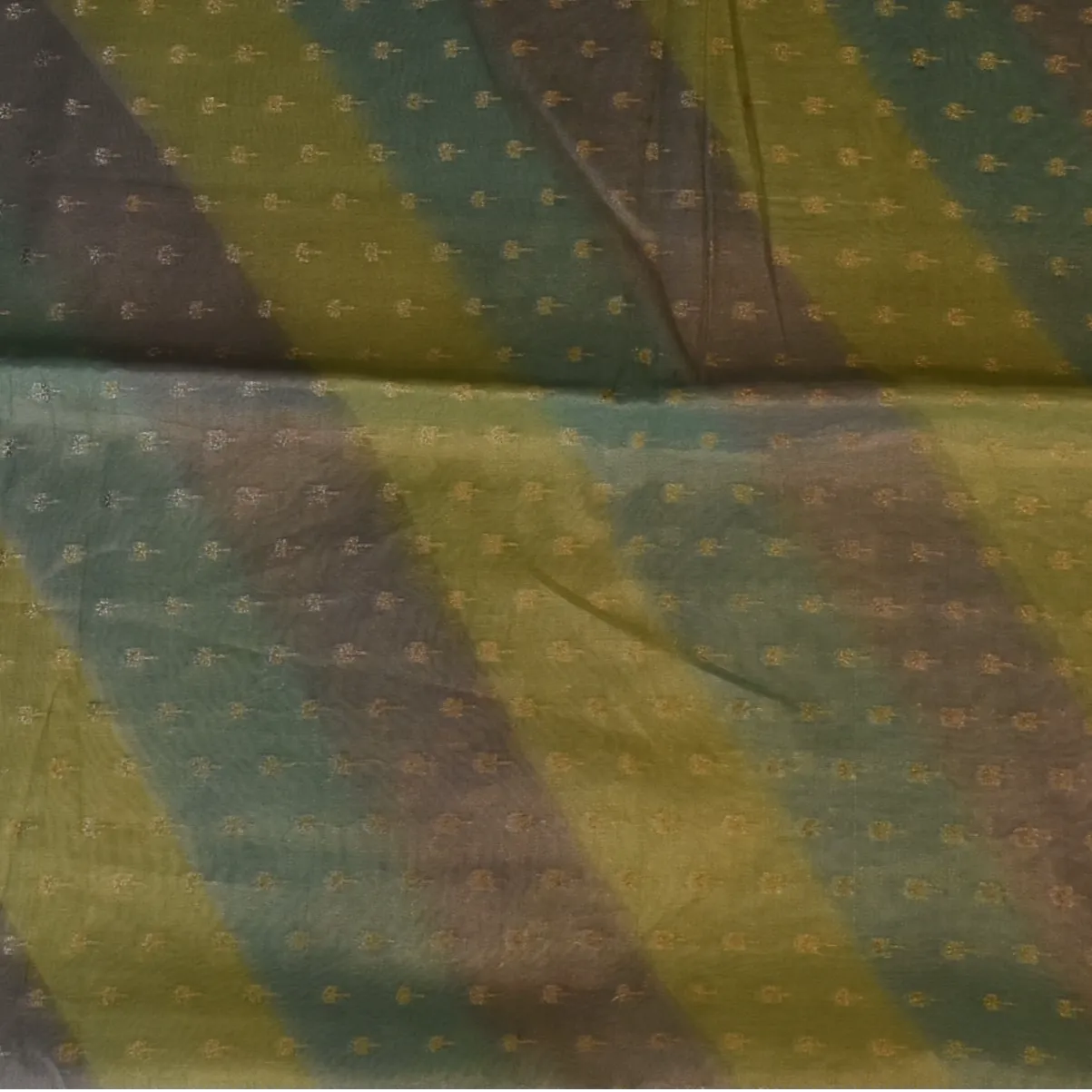 Banarasi kora tissue Sage Green Saree with Blouse